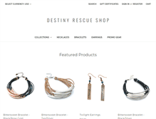 Tablet Screenshot of destinyrescueshop.com